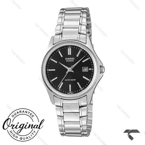 ساعت کاسیو زنانه LTP-1183A-1A سیلور صفحه مشکی Casio-10271-L
