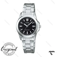 ساعت کاسیو زنانه LTP-1215A-1A2 سیلور صفحه مشکی Casio-10274-L
