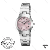 ساعت مچی کاسیو LTP-1241D-4A زنانه سیلور صفحه صورتی Casio-10276-L