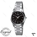 ساعت کاسیو بند فلزی LTP-1274D-1A زنانه صفحه مشکی Casio-10277-L