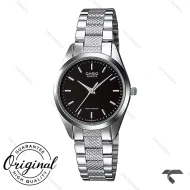 ساعت کاسیو بند فلزی LTP-1274D-1A زنانه صفحه مشکی Casio-10277-L