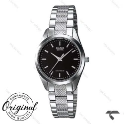 ساعت کاسیو بند فلزی LTP-1274D-1A زنانه صفحه مشکی Casio-10277-L