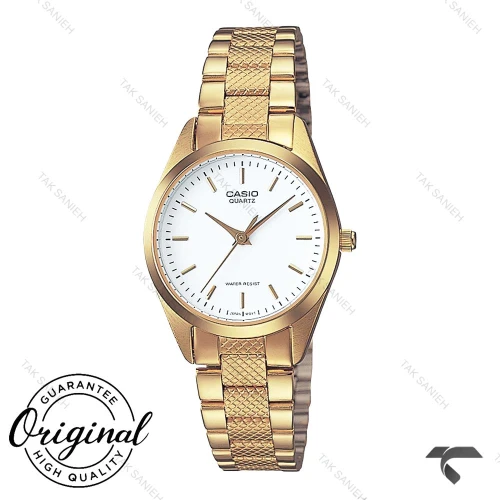 ساعت کاسیو LTP-1274G-7A زنانه طلایی صفحه سفید Casio-10279-L