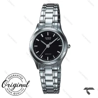 ساعت کاسیو LTP-1275D-1ADF سیلور  صفحه مشکی زنانه Casio-10280-L