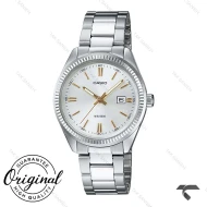 ساعت کاسیو LTP-1302D-7A2V زنانه سیلور عقربه طلایی Casio-10285-L