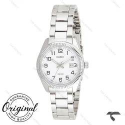 کاسیو زنانه LTP-1302D-7BVDF سیلور صفحه سفید Casio-10286-L