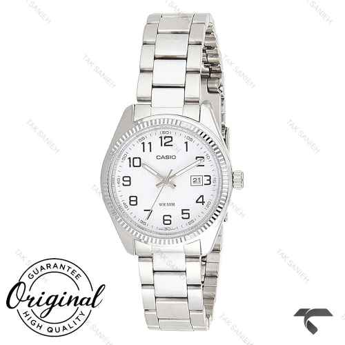 کاسیو زنانه LTP-1302D-7BVDF سیلور صفحه سفید Casio-10286-L