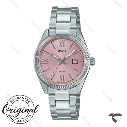 ساعت زنانه کاسیو LTP-1302DD-4A1V سیلور صفحه صورتی Casio-10287-L