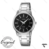 ساعت کاسیو اورجینال LTP-1303D-1AV زنانه سیلور صفحه مشکی Casio-10289-L