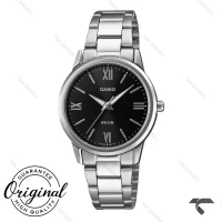 ساعت کاسیو زنانه LTP-1303DD-1AV سیلور صفحه مشکی Casio-10291-L
