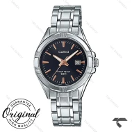 ساعت زنانه کاسیو LTP-1308D-1A2V سیلور صفحه مشکی Casio-10292-L