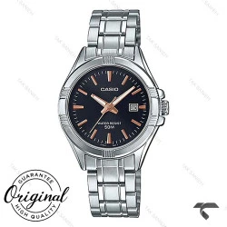 ساعت زنانه کاسیو LTP-1308D-1A2V سیلور صفحه مشکی Casio-10292-L