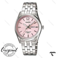 ساعت زنانه کاسیو LTP-1335D-5AV سیلور صفحه صورتی Casio-10297-L