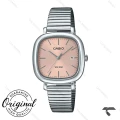 ساعت کاسیو زنانه LTP-B166D-4AV مربعی سیلور صفحه صورتی Casio-10300-L