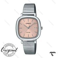 ساعت کاسیو زنانه LTP-B166D-4AV مربعی سیلور صفحه صورتی Casio-10300-L
