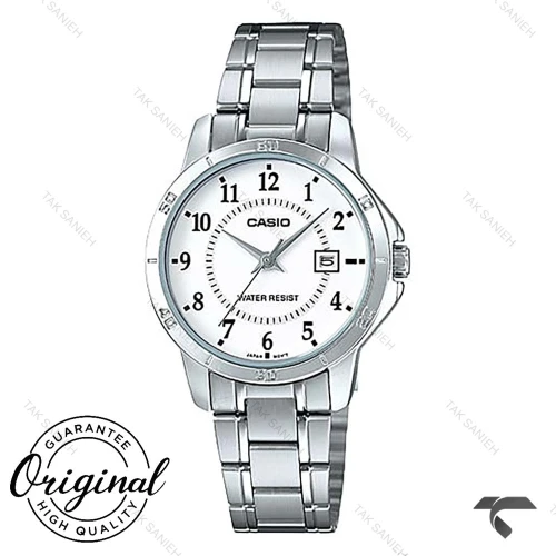 ساعت زنانه کاسیو LTP-V004D-7B سیلور صفحه سفید Casio-10311-L