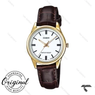 ساعت کاسیو زنانه LTP-V005GL-7AU اورجینال طلایی صفحه سفید Casio-10324-L
