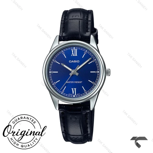 ساعت کاسیو زنانه LTP-V005L-2B اورجینال سیلور صفحه سرمه ای Casio-10327-L