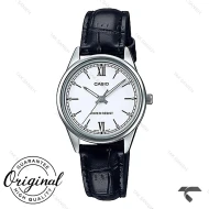 ساعت کاسیو زنانه LTP-V005L-7B2 سیلور بند چرم مشکی Casio-10328-L