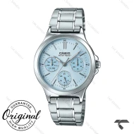 ساعت کاسیو زنانه LTP-V300D-2A سیلور صفحه آبی آسمانی Casio-10337-L