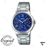 ساعت کاسیو زنانه LTP-V300D-2A2 سیلور صفحه سرمه ای Casio-10338-L