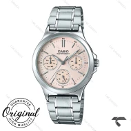 ساعت کاسیو زنانه LTP-V300D-4A سیلور صفحه صورتی Casio-10339-L