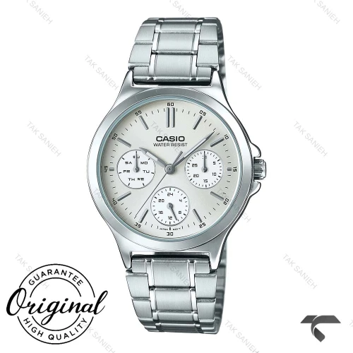 ساعت کاسیو LTP-V300D-7 زنانه تمام سیلور Casio-10340-L
