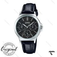 ساعت کاسیو LTP-V300L-1A زنانه اورجینال بند چرم مشکی Casio-10341-L