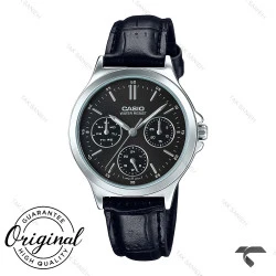 ساعت کاسیو LTP-V300L-1A زنانه اورجینال بند چرم مشکی Casio-10341-L