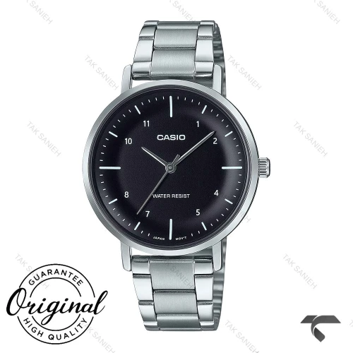 کاسیو زنانه LTP-VT03D-1B سیلور صفحه مشکی Casio-10348-L