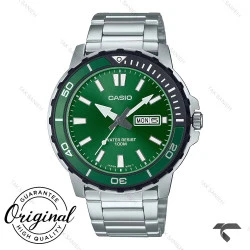 ساعت کاسیو مردانه MTD-125D-3AV سیلور صفحه سبز Casio-10352-G