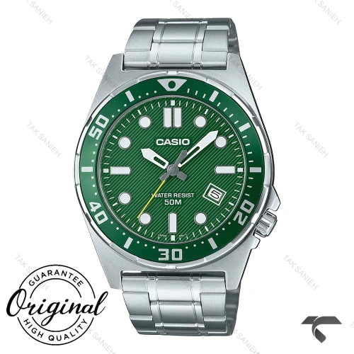 ساعت کاسیو MTD-135D-3AV مردانه سیلور صفحه سبز Casio-10353-G