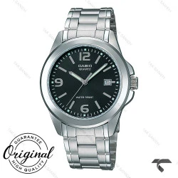 ساعت مردانه کاسیو MTP-1215A-1A سیلور صفحه مشکی Casio-10355-G