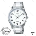 کاسیو مردانه MTP-1303D-7BV سیلور صفحه سفید Casio-10358-G
