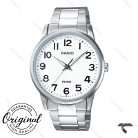 کاسیو مردانه MTP-1303D-7BV سیلور صفحه سفید Casio-10358-G