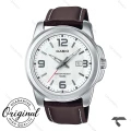 ساعت کاسیو بند چرم MTP-1314L-7AV مردانه صفحه سفید Casio-10363-G