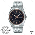 ساعت کاسیو مردانه MTP-1335D-1A2V صفحه مشکی ایندکس رزگلد Casio-10364-G