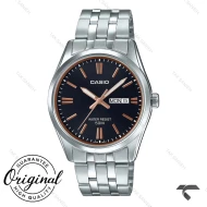 ساعت کاسیو مردانه MTP-1335D-1A2V صفحه مشکی ایندکس رزگلد Casio-10364-G