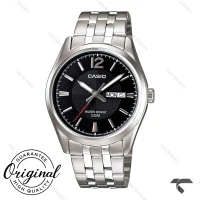 ساعت کاسیو دو تقویمه MTP-1335D-1AV مردانه سیلور صفحه مشکی Casio-10365-G
