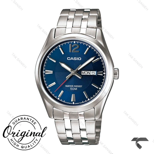 ساعت کاسیو مردانه MTP-1335D-2AV سیلور صفحه سرمه ای Casio-10366-G