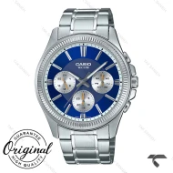 ساعت کاسیو مردانه کورنوگراف MTP-1375D-2A1V سیلور صفحه سرمه ای Casio-10369-G