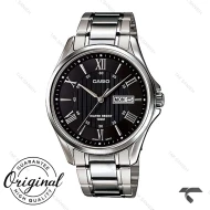 ساعت کاسیو MTP-1384D-1AV مردانه سیلور صفحه مشکی Casio-10373-G
