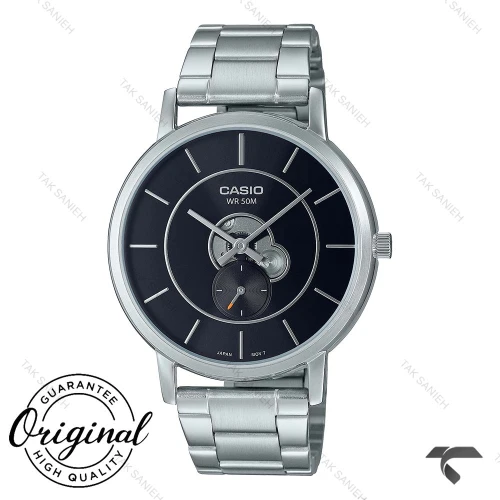 کاسیو مردانه سیلور MTP-B130D-1AV صفحه مشکی Casio-10375-G