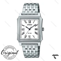 ساعت کاسیو مستطیلی مردانه MTP-B190D-7BV سیلور صفحه سفید Casio-10378-G
