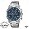 ساعت کاسیو مردانه MTP-E510D-2A2V سه موتوره صفحه سرمه ای Casio-10382-G