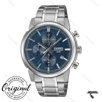 ساعت کاسیو مردانه MTP-E510D-2A2V سه موتوره صفحه سرمه ای Casio-10382-G