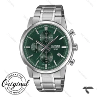 ساعت کاسیو MTP-E510D-3AV مردانه کورنوگراف سیلور صفحه سبز Casio-10383-G
