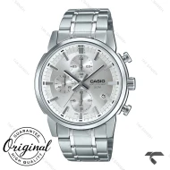 ساعت کاسیو مردانه کورنوگراف MTP-E510D-7AV تمام سیلور Casio-10385-G
