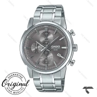 کاسیو سه موتوره MTP-E510D-8AV مردانه سیلور صفحه طوسی Casio-10386-G
