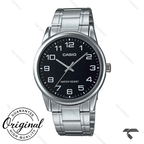 ساعت کاسیو مردانه MTP-V001D-1BU سیلور صفحه مشکی Casio-10394-G